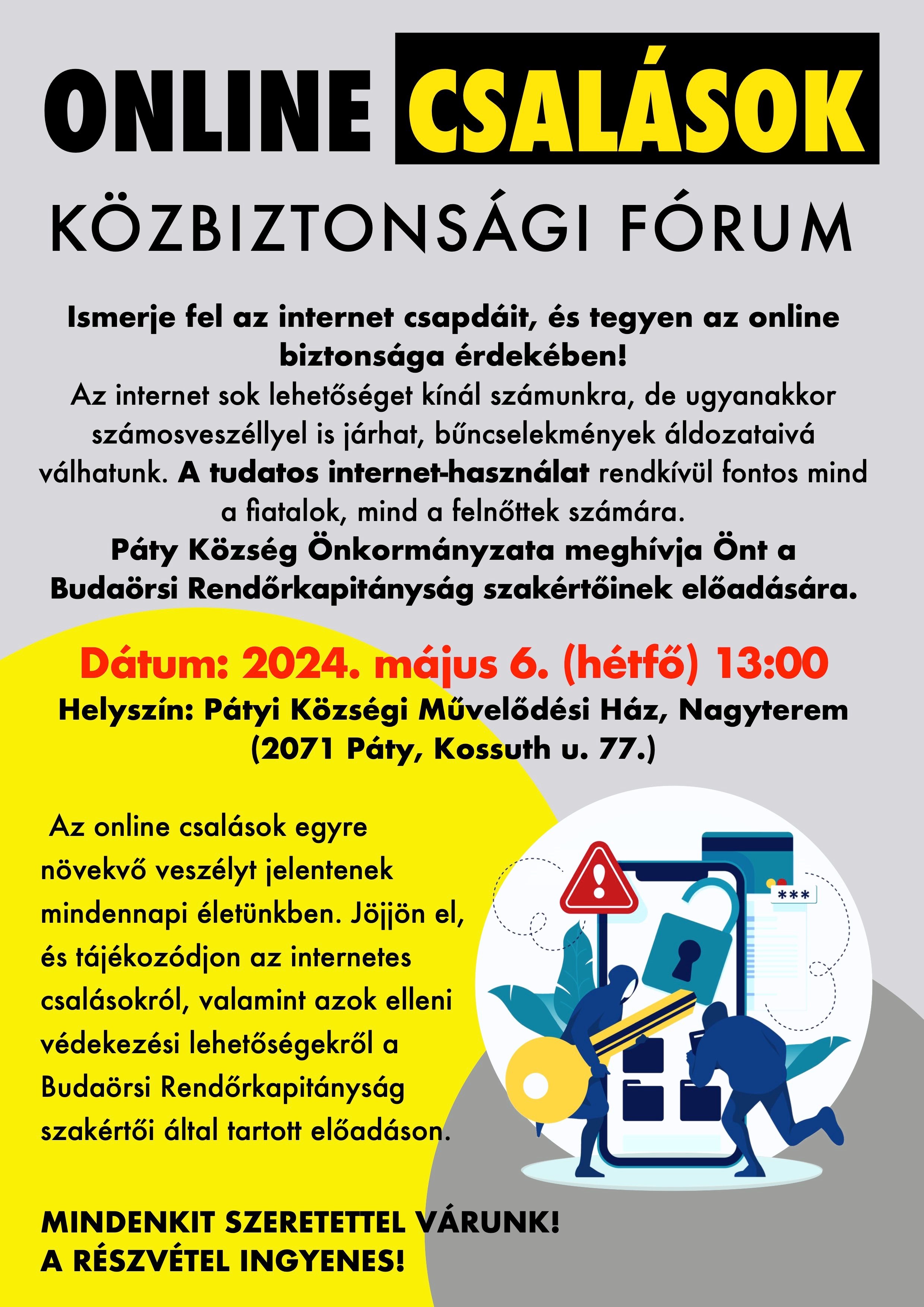 Bűnmegelőzési előadás Páty