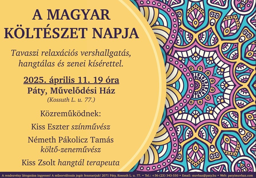 Költeszet napja relax