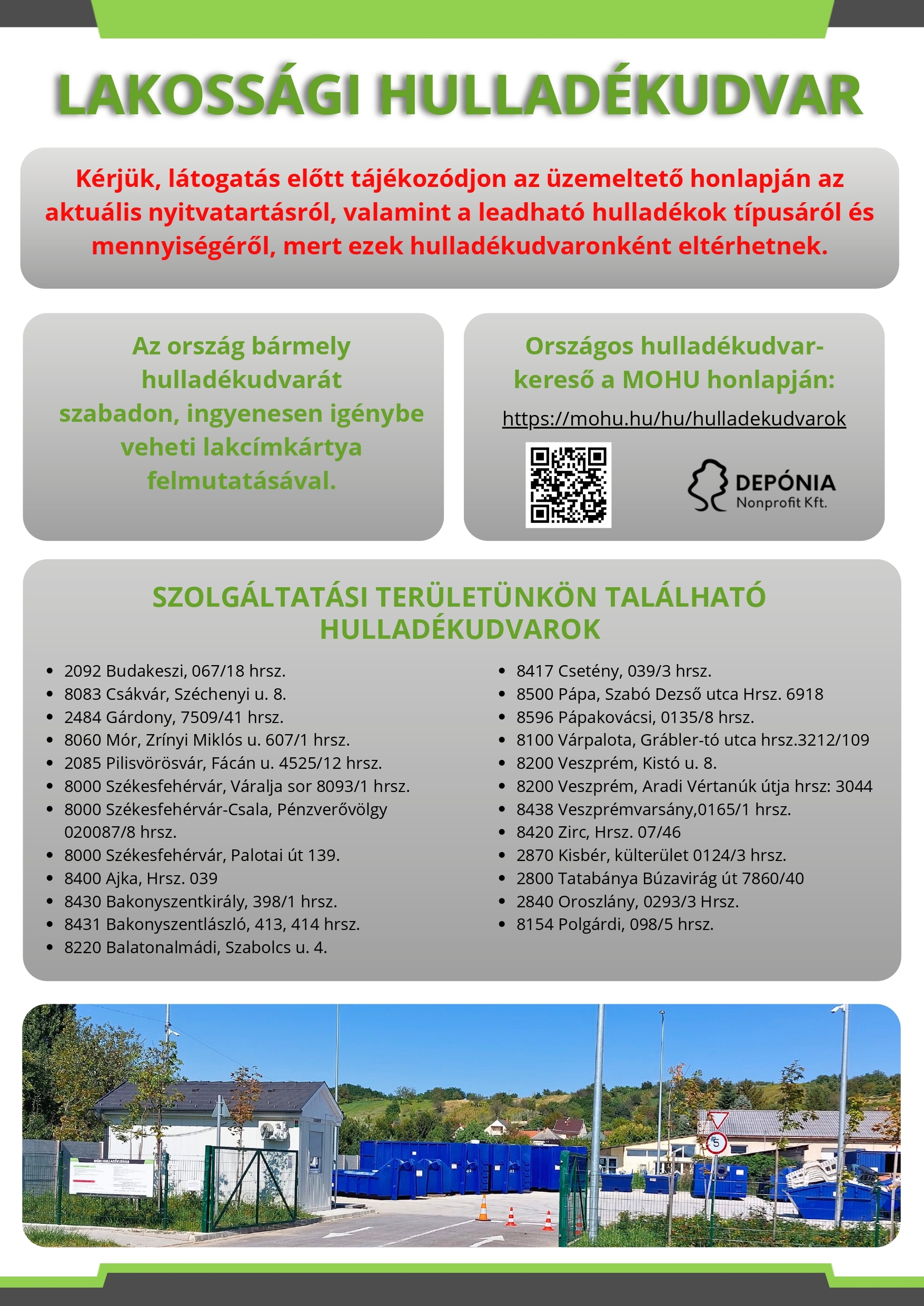 Lakossági Hulladékudvar tájékoztató 2026 page
